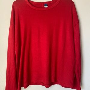 Old Navy Red Flowy Long Sleeve